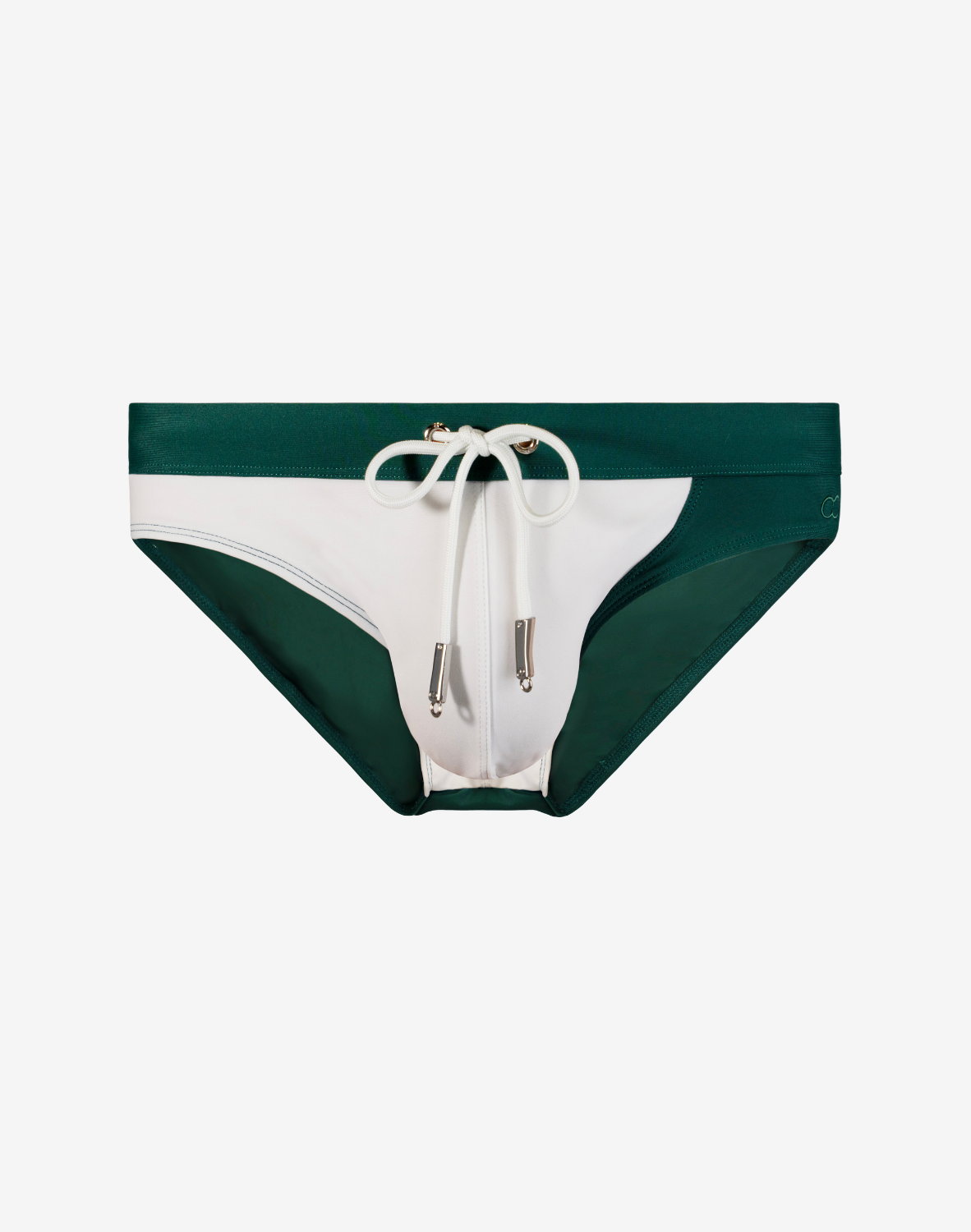 V10 Colour-Blocked Swim Brief - Calypso White/Green – 2EROS V10 Colour-Blocked Swim Brief - Calypso White/Green – 2EROS