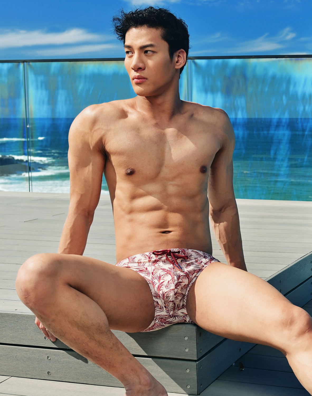 V10 Printed Swimwear - Pastel Hawaii-thumbmail-3