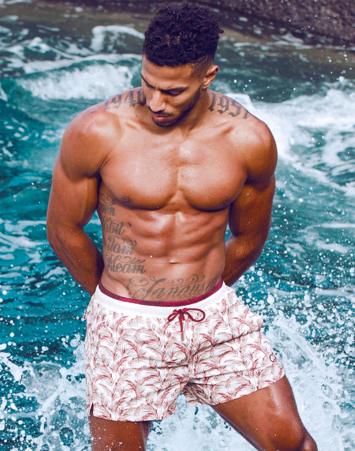 Printed Byron Shorts - Pastel Hawaii-thumbmail-10
