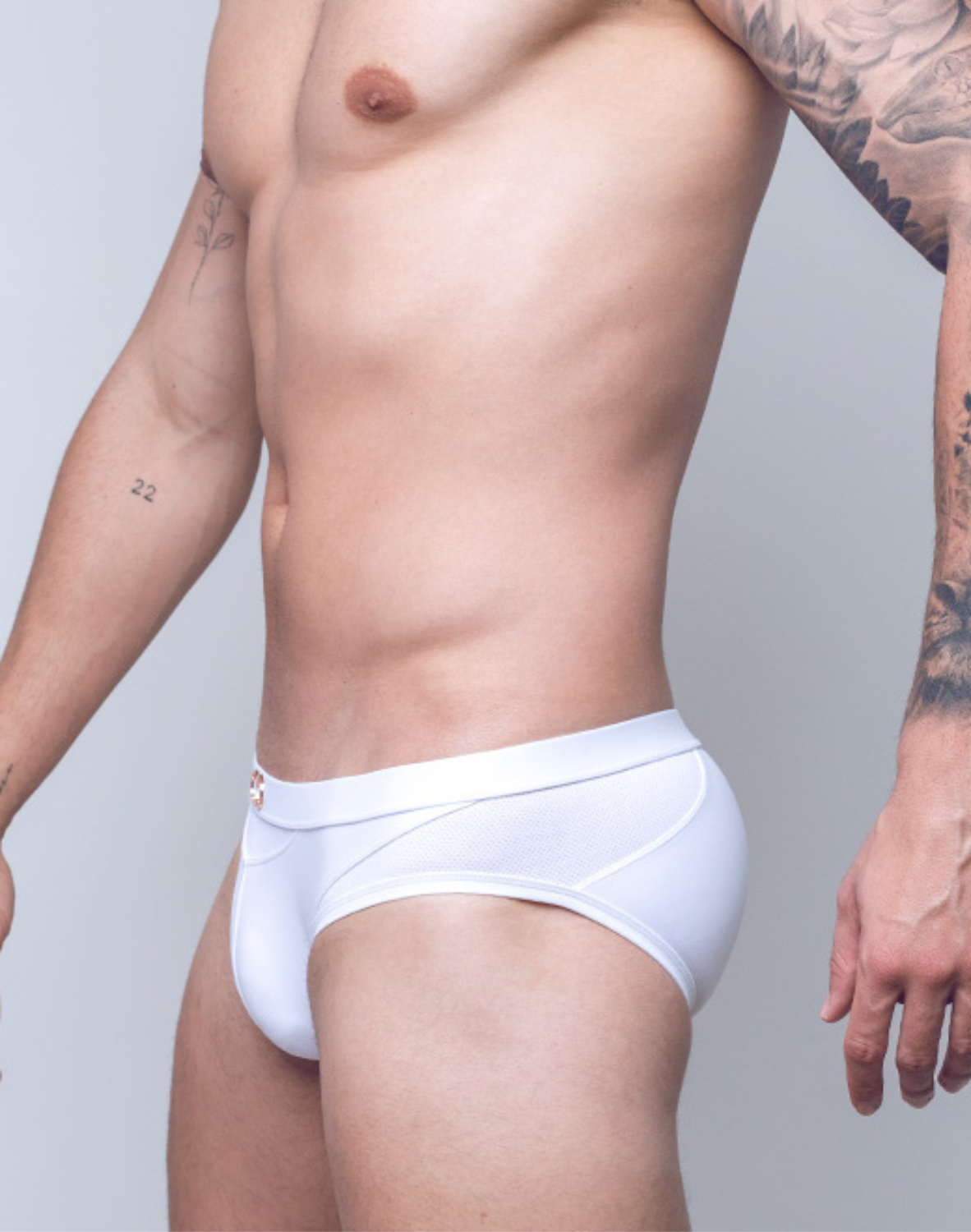 BLK Label No.6 Swim Brief - White-thumbmail-4