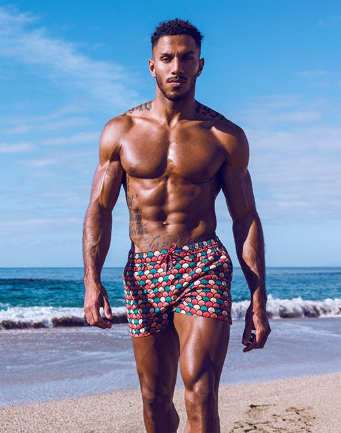 Printed Bronte Shorts - Retro Red-thumbmail-3