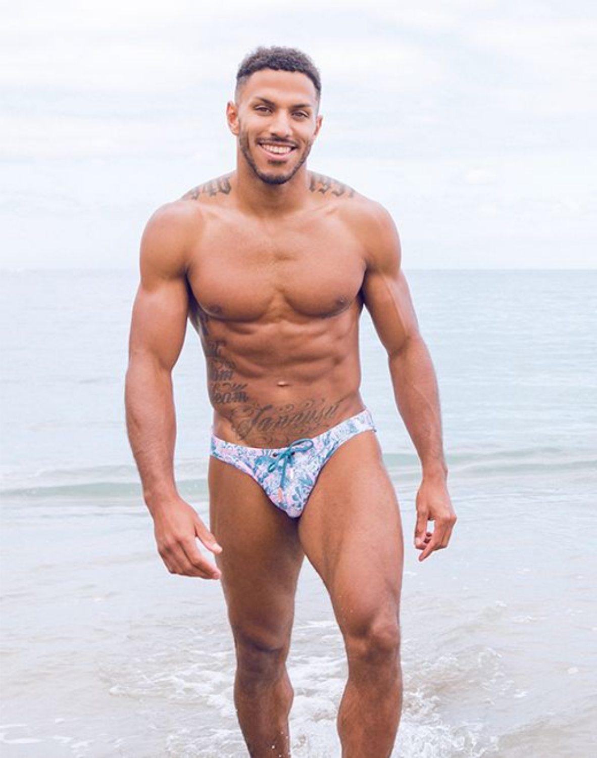 V20 Printed Swim Brief - Coral Teal-thumbmail-3