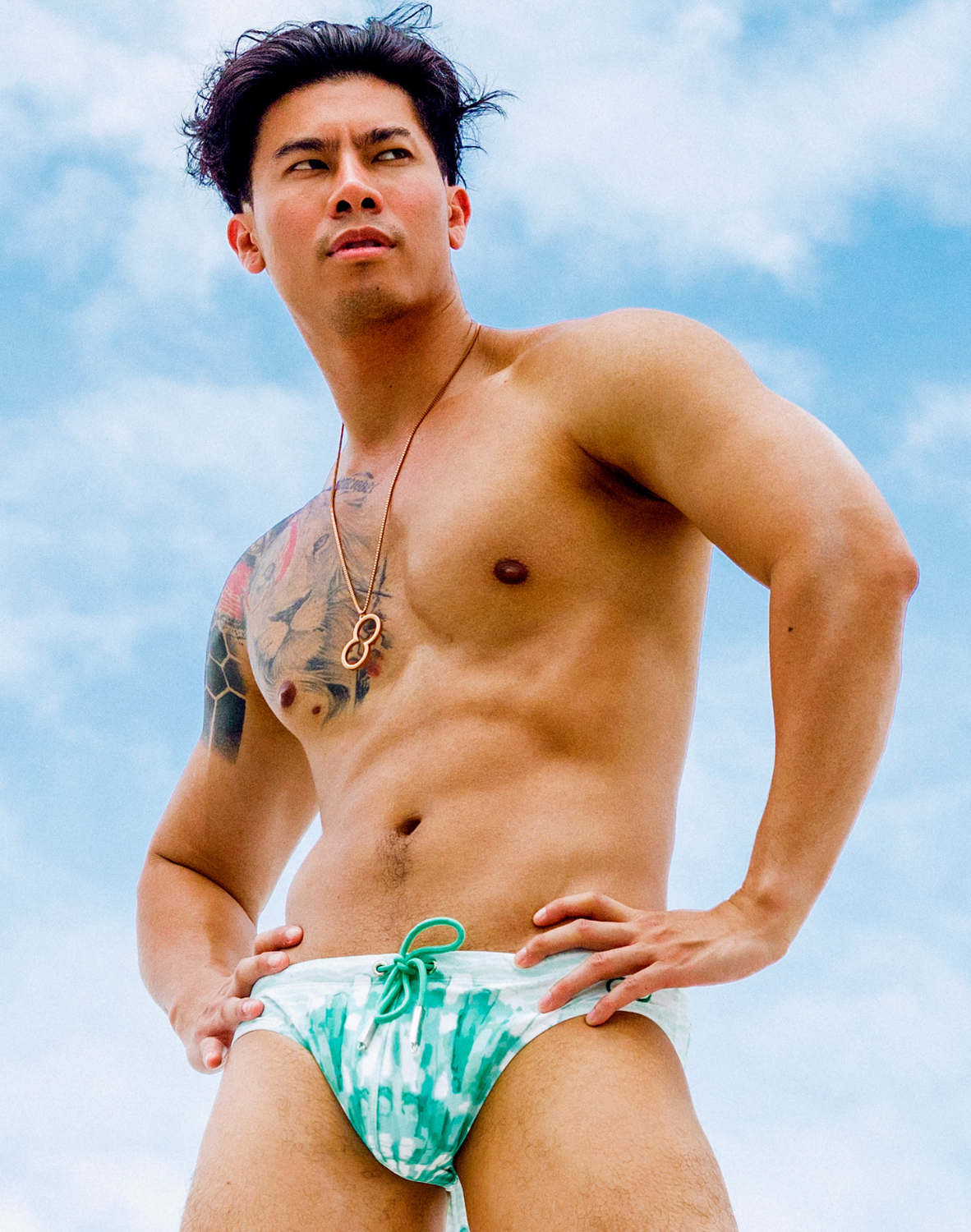 V10 Printed Swim Brief - Shellscape Mint-thumbmail-12