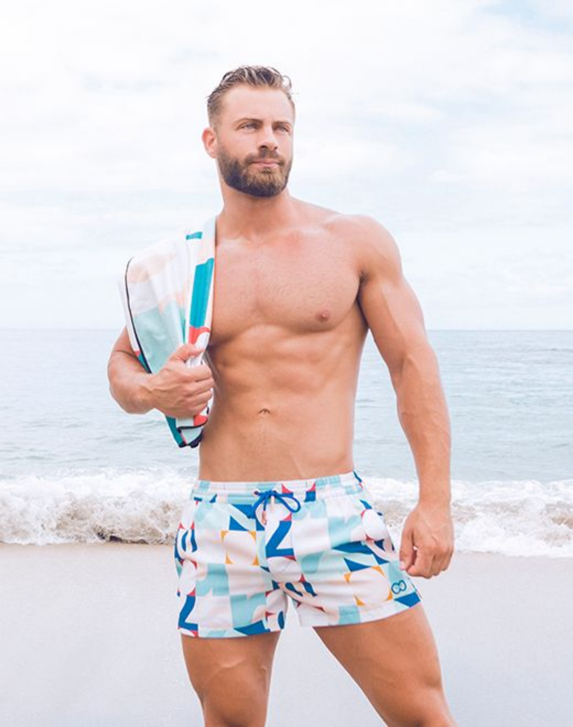 Printed Bronte Shorts - Insignia Turquoise-thumbmail-3