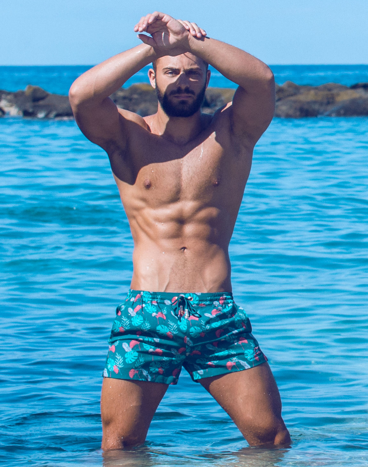 Printed Bronte Shorts - Monstera-thumbmail-6