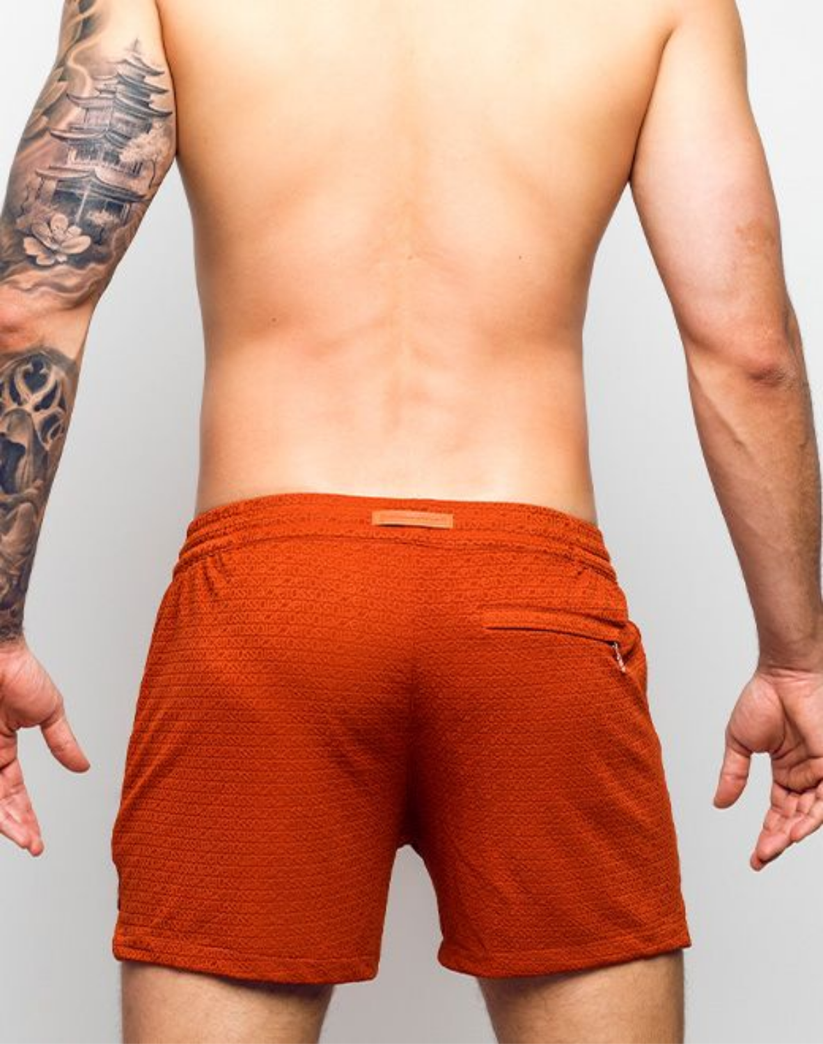 Textured Manly Shorts - Signet Carmine-thumbmail-6
