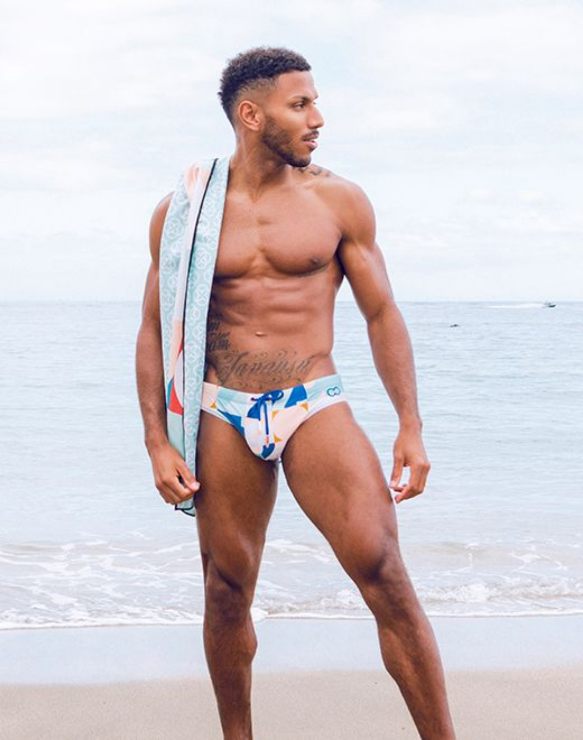 V10 Printed Swim Brief - Insignia Turquoise-thumbmail-3