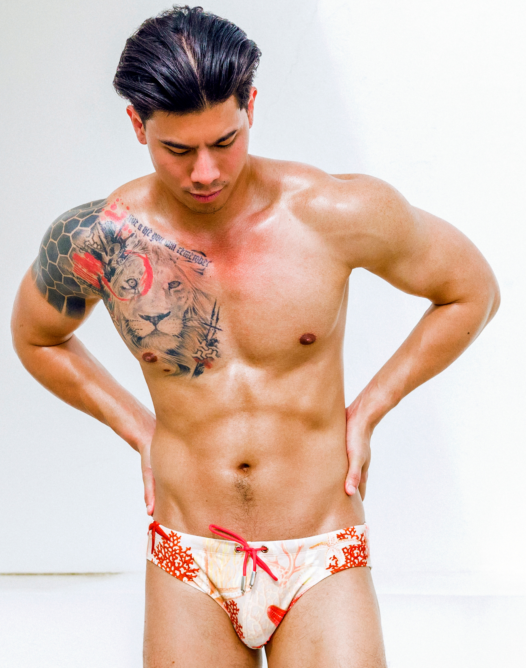 V10 Printed Swim Brief - Starscape Beige-thumbmail-12