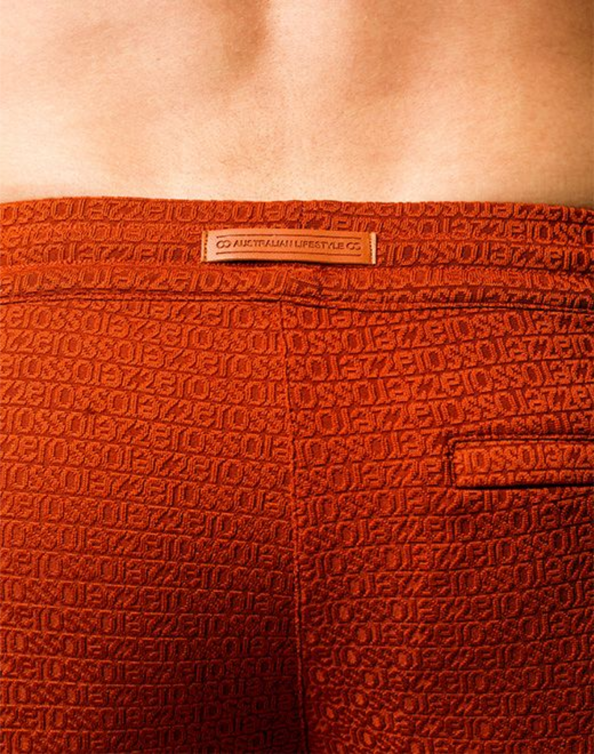 Textured Manly Shorts - Signet Carmine-thumbmail-10
