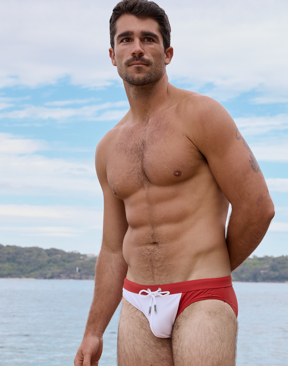 V10 Colour-Blocked Swim Brief - Calypso White/Terracotta-thumbmail-3