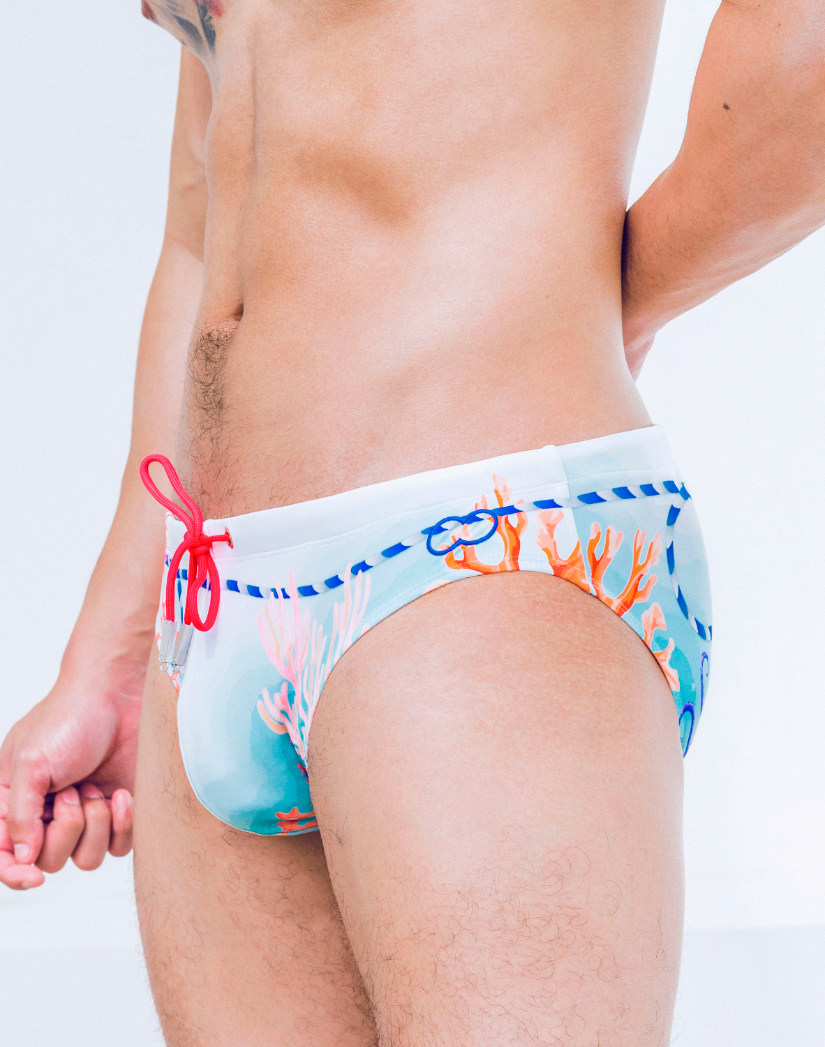 V10 Printed Swim Brief - Coralscape Blue-thumbmail-4
