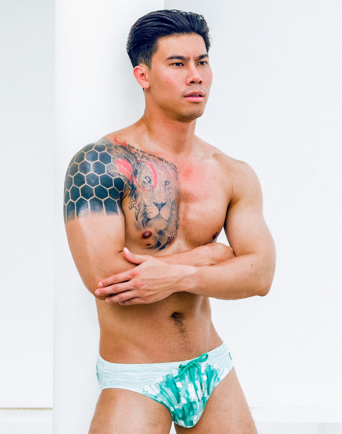 V10 Printed Swim Brief - Shellscape Mint-thumbmail-7