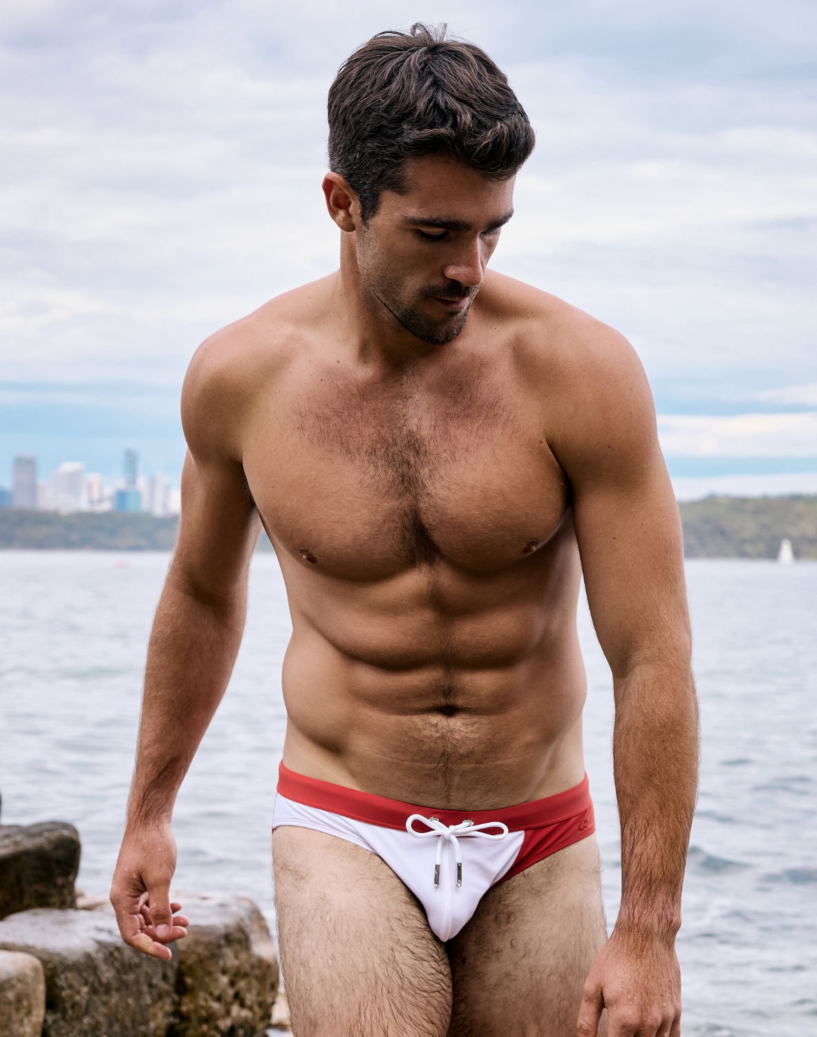 V10 Colour-Blocked Swim Brief - Calypso White/Terracotta-thumbmail-8