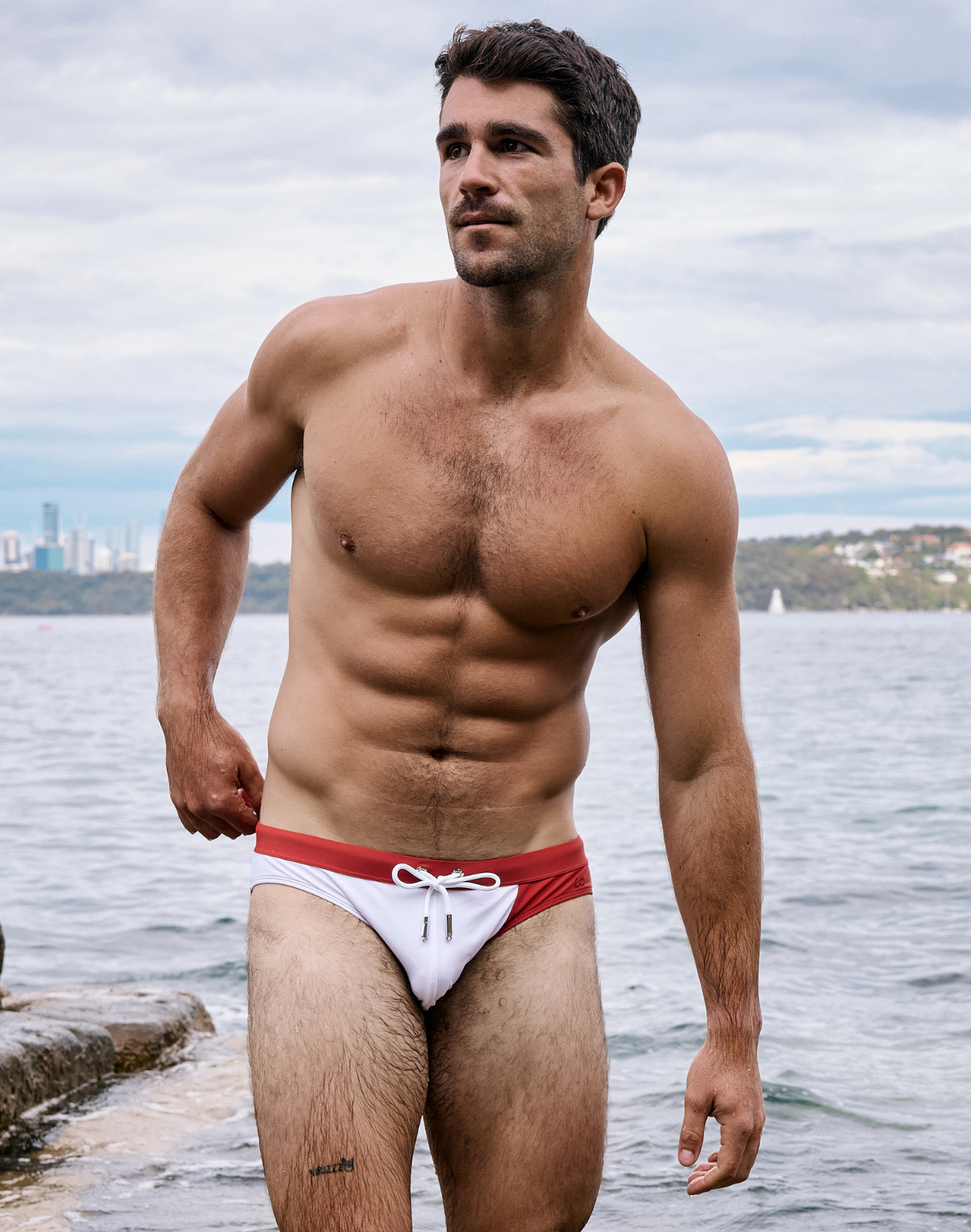 V10 Colour-Blocked Swim Brief - Calypso White/Terracotta-thumbmail-9