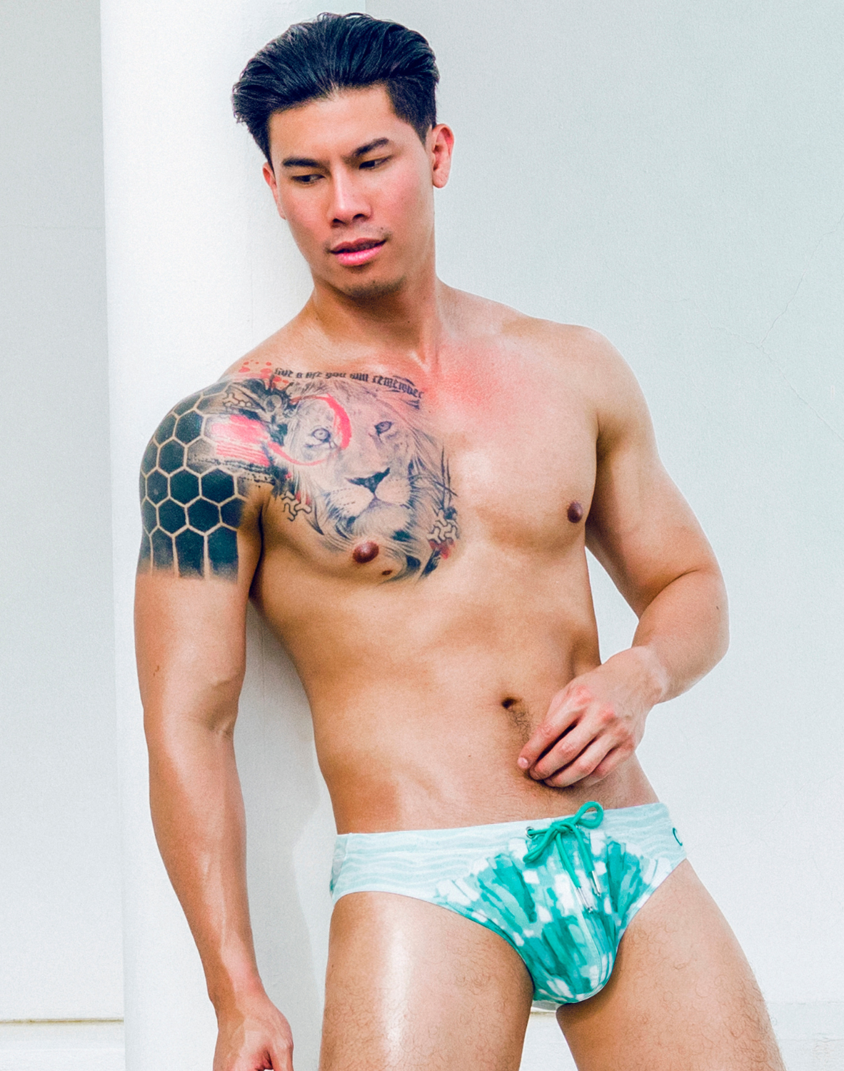 V10 Printed Swim Brief - Shellscape Mint-thumbmail-8