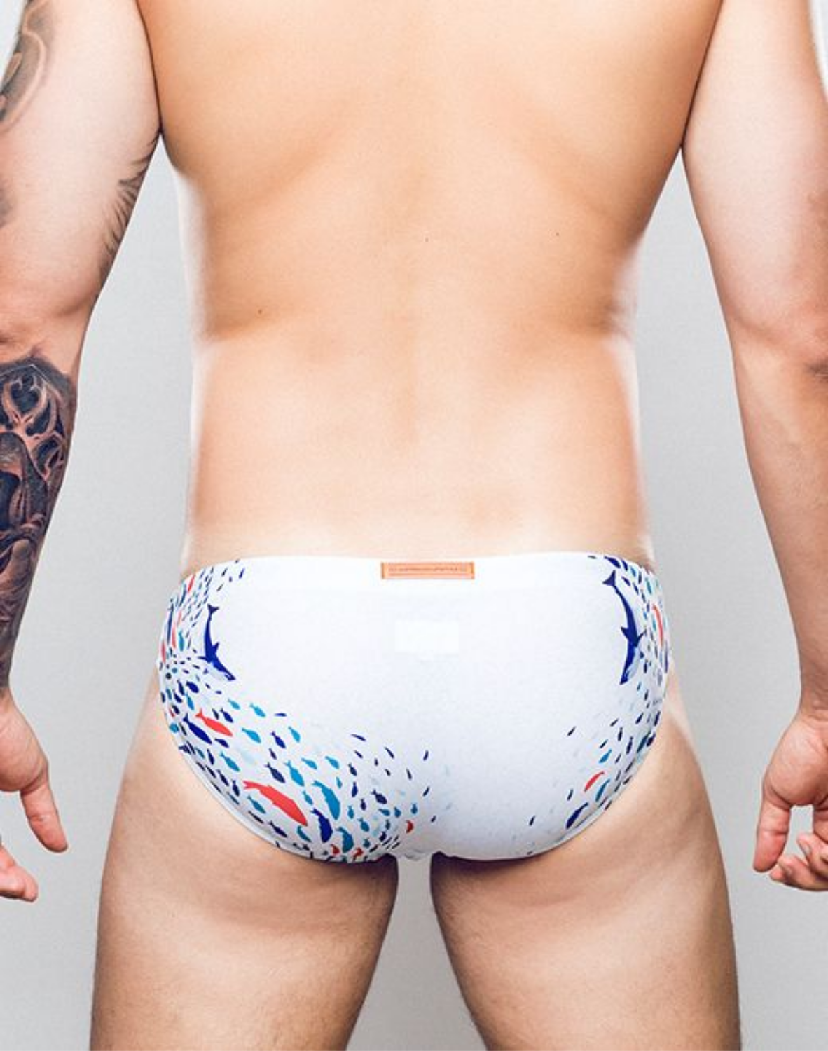 V20 Printed Swim Brief - Seascape White-thumbmail-6