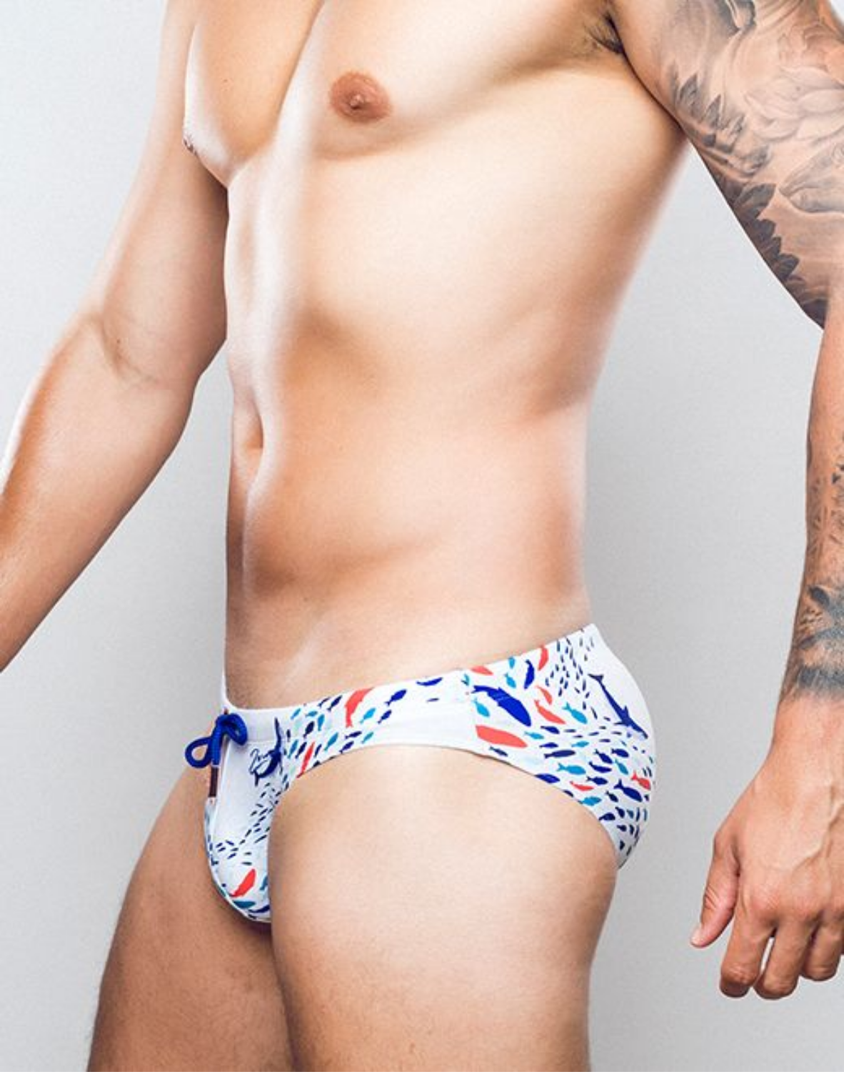 V20 Printed Swim Brief - Seascape White-thumbmail-5