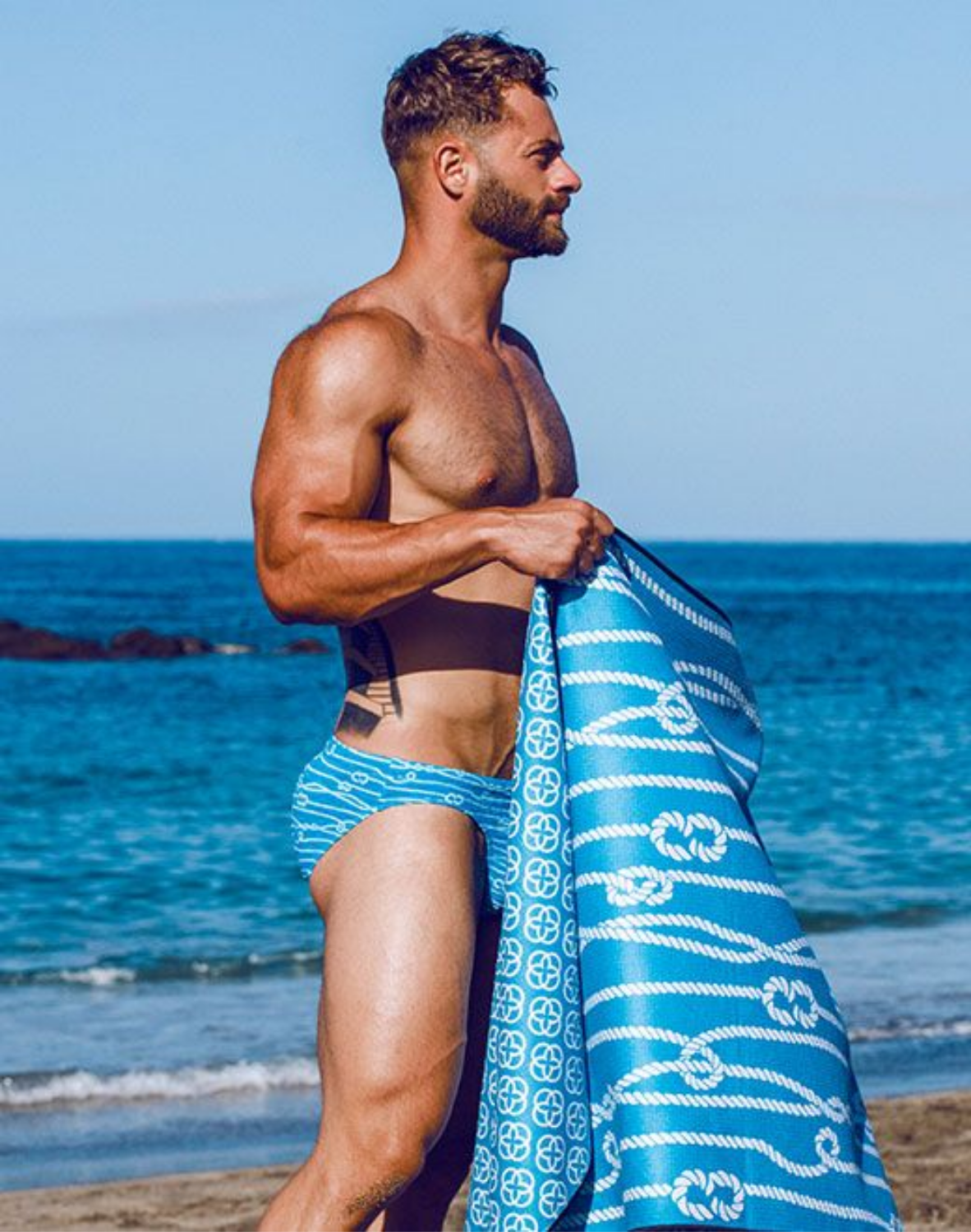 Sand Free Beach Towel - Manrope Blue-thumbmail-7