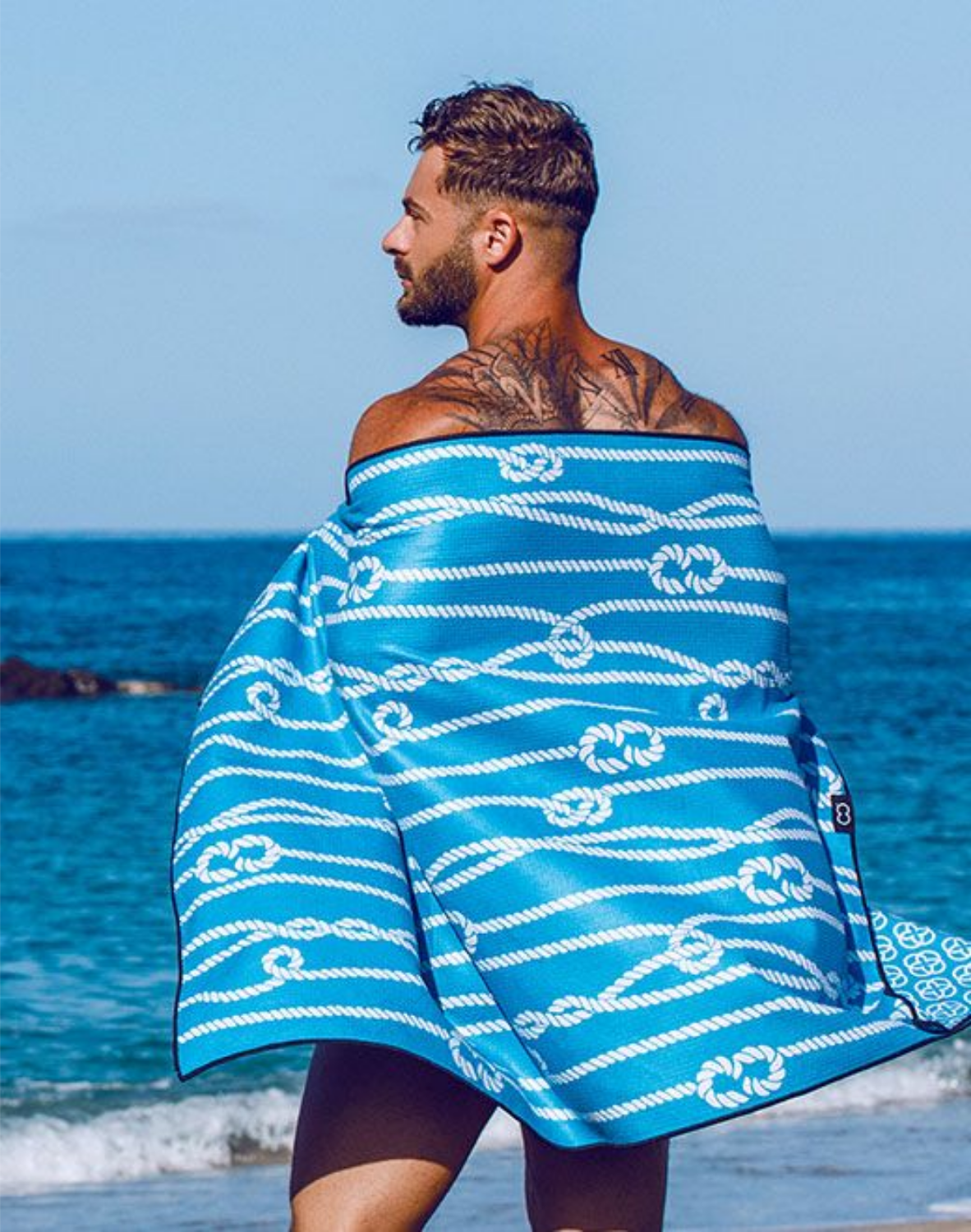 Sand Free Beach Towel - Manrope Blue-thumbmail-3