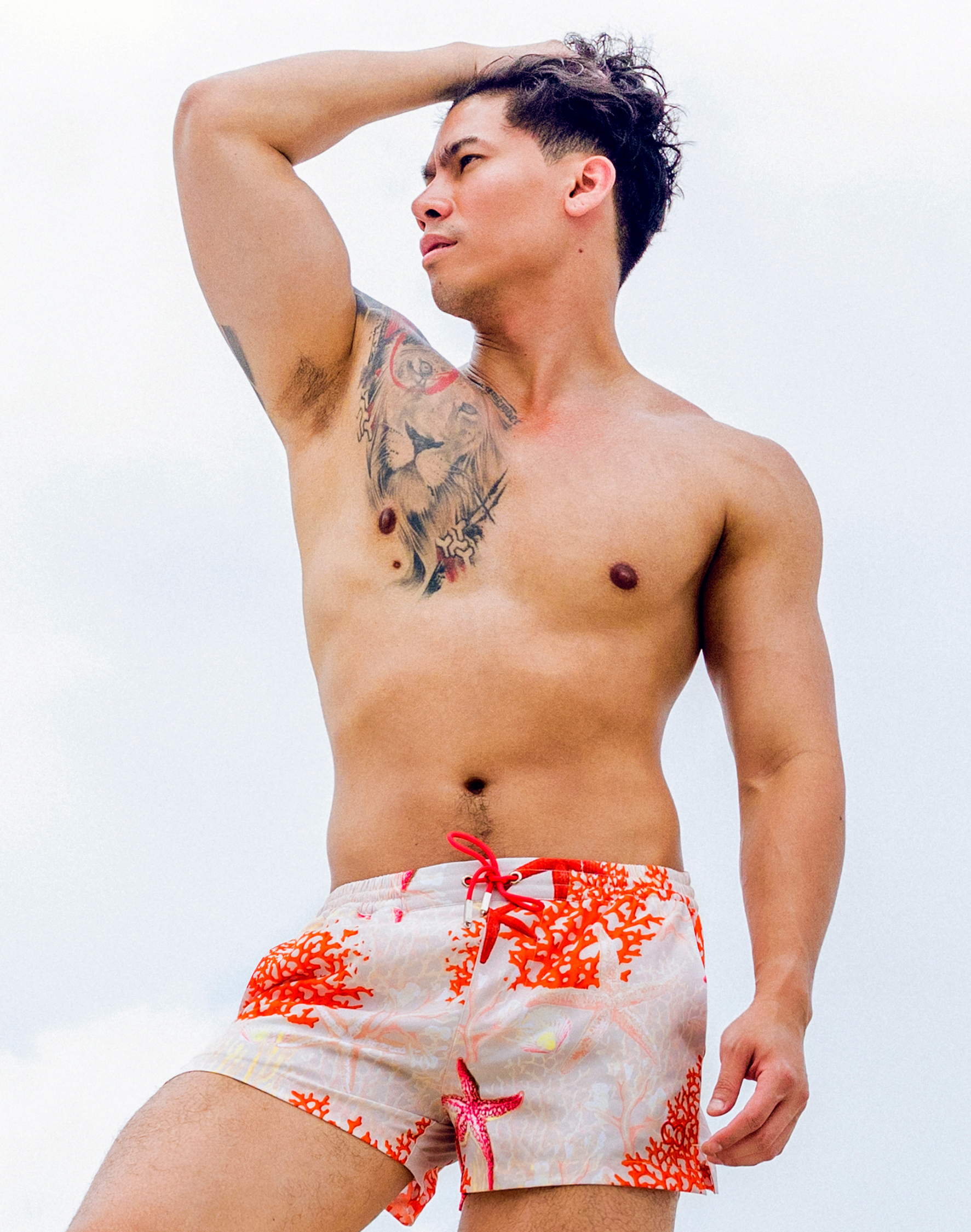 Printed Bronte Shorts - Starscape Beige-thumbmail-10