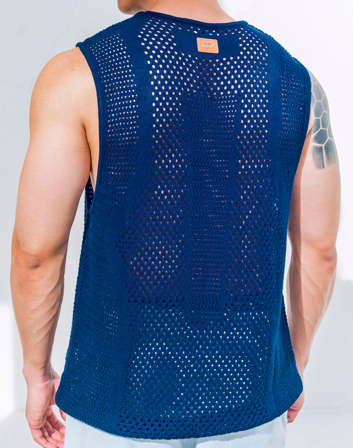 Amalfi Singlet - Navy Blue-thumbmail-5