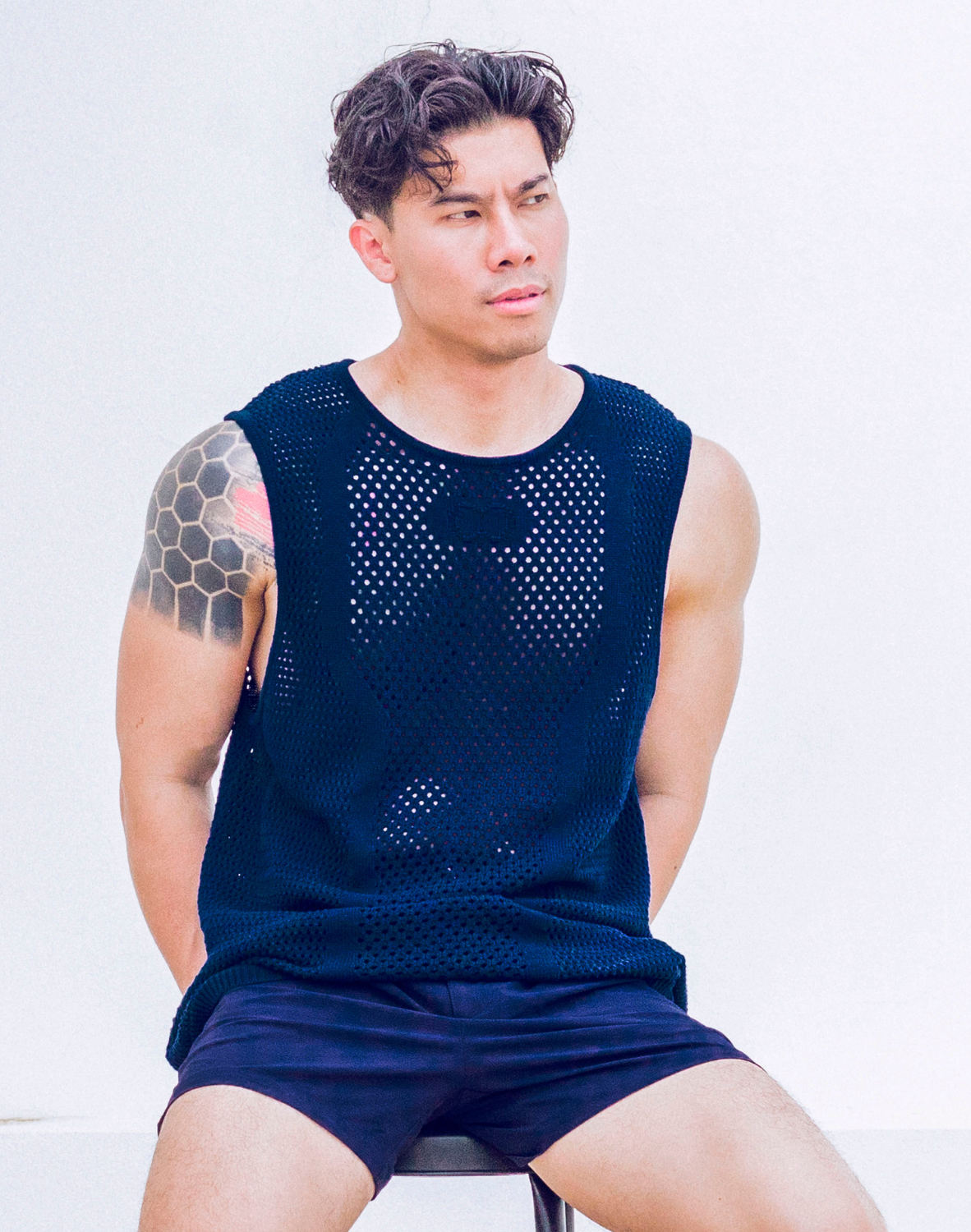 Amalfi Singlet - Navy Blue-thumbmail-13