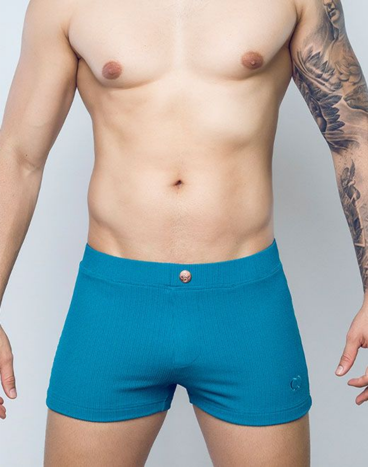 V60 Textured Swim Trunks - Railroad Teal-thumbmail-4