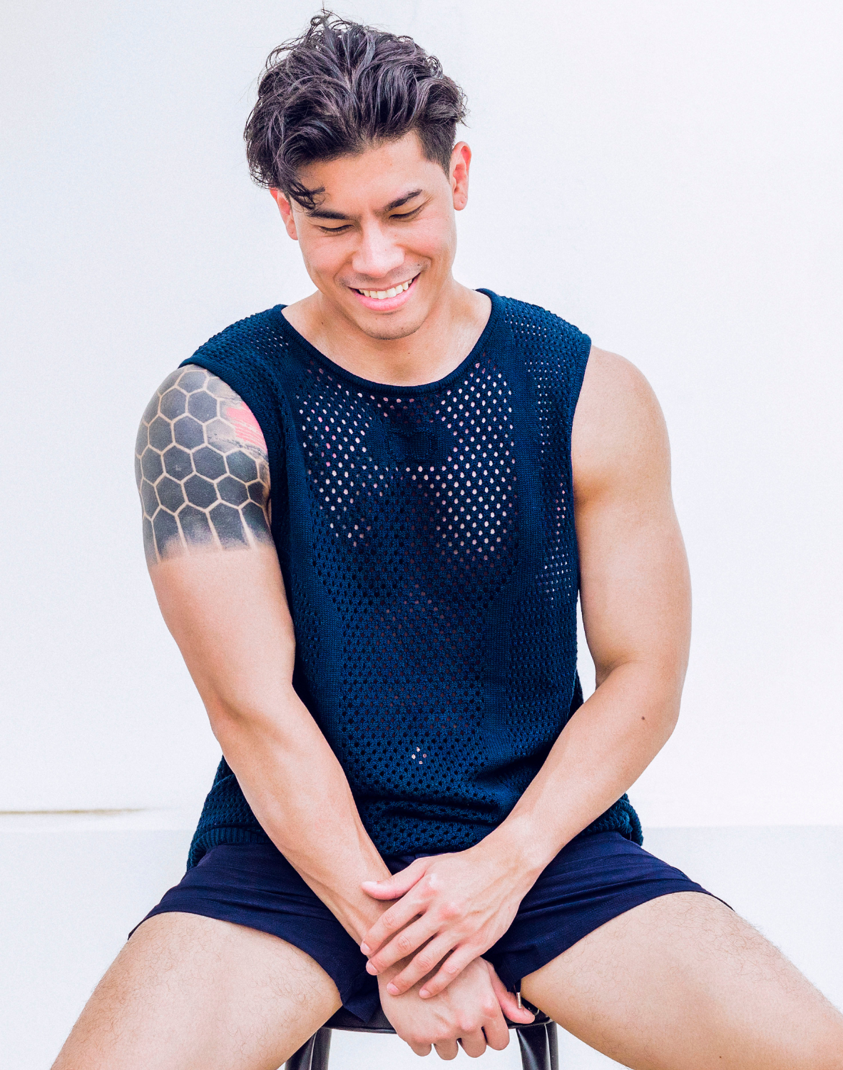 Amalfi Singlet - Navy Blue-thumbmail-12