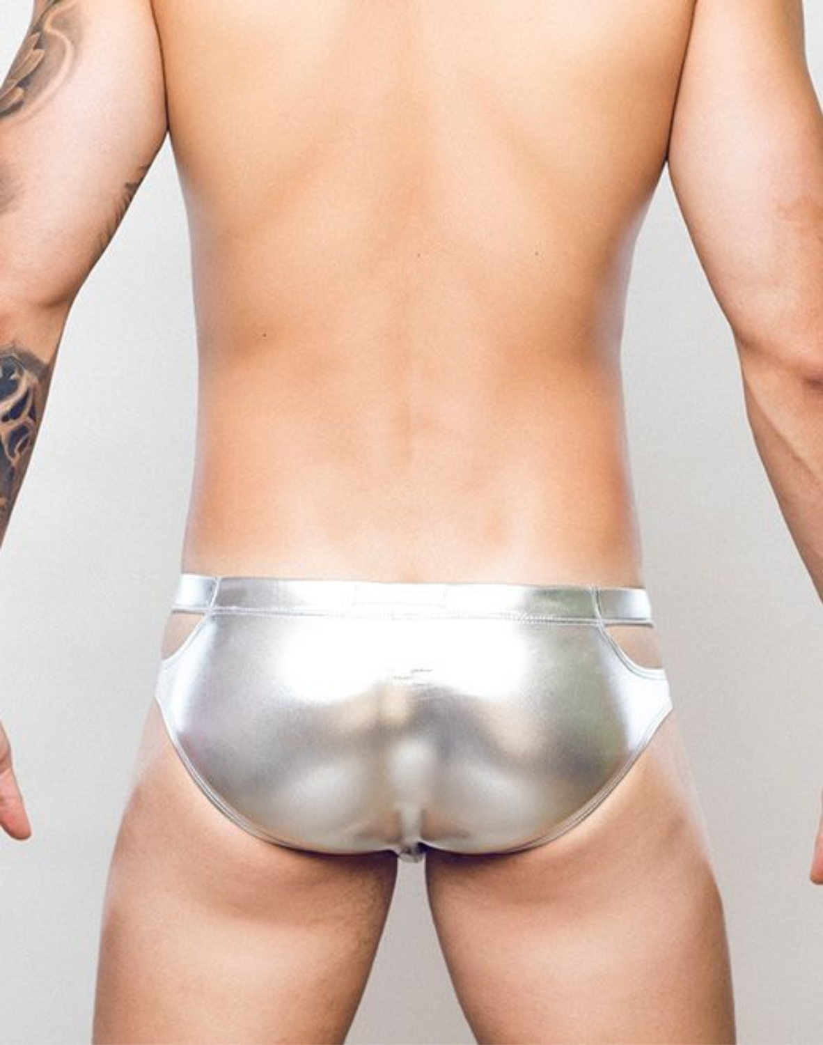 BLK Label No.5 Swim Brief - MetaLux Silver-thumbmail-6