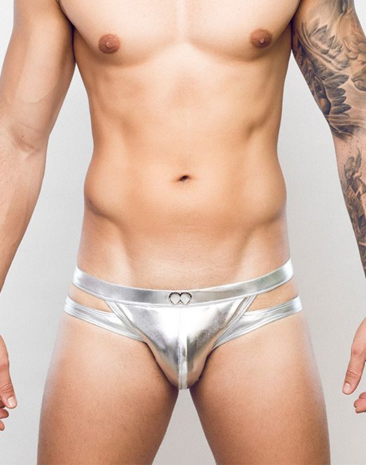 BLK Label No.5 Swim Brief - MetaLux Silver-thumbmail-4