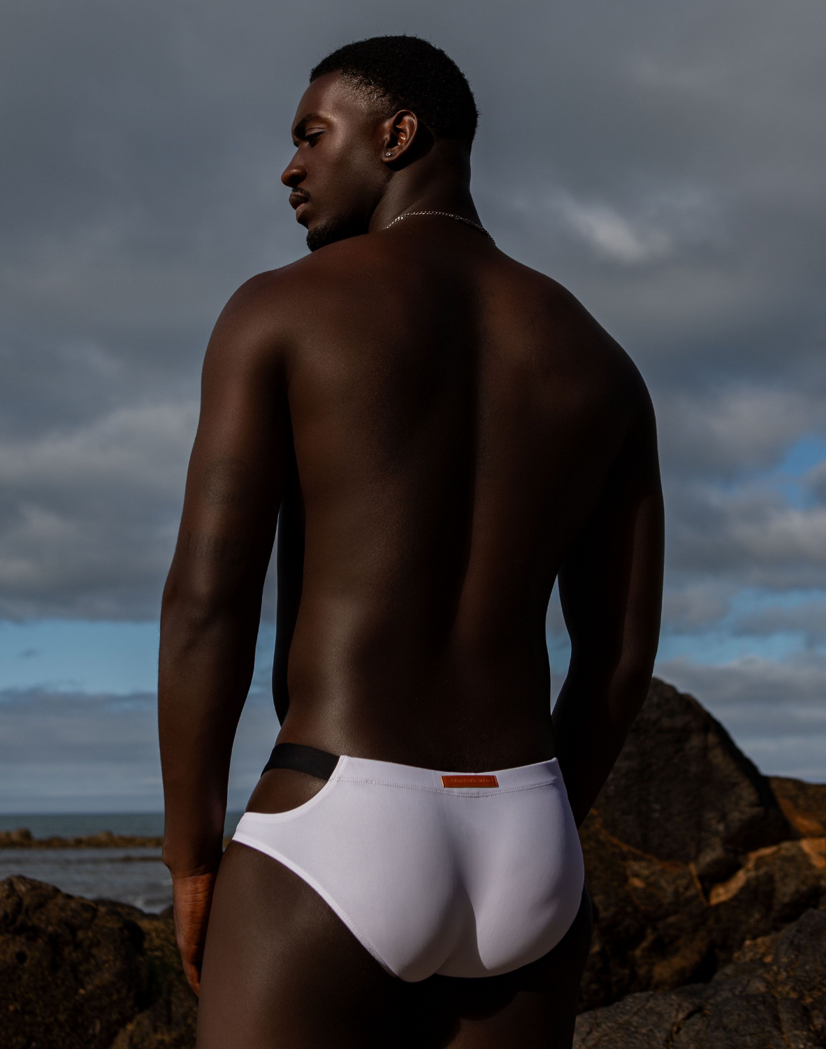 BLK Label No.5 Swim Brief - Black and White-thumbmail-8
