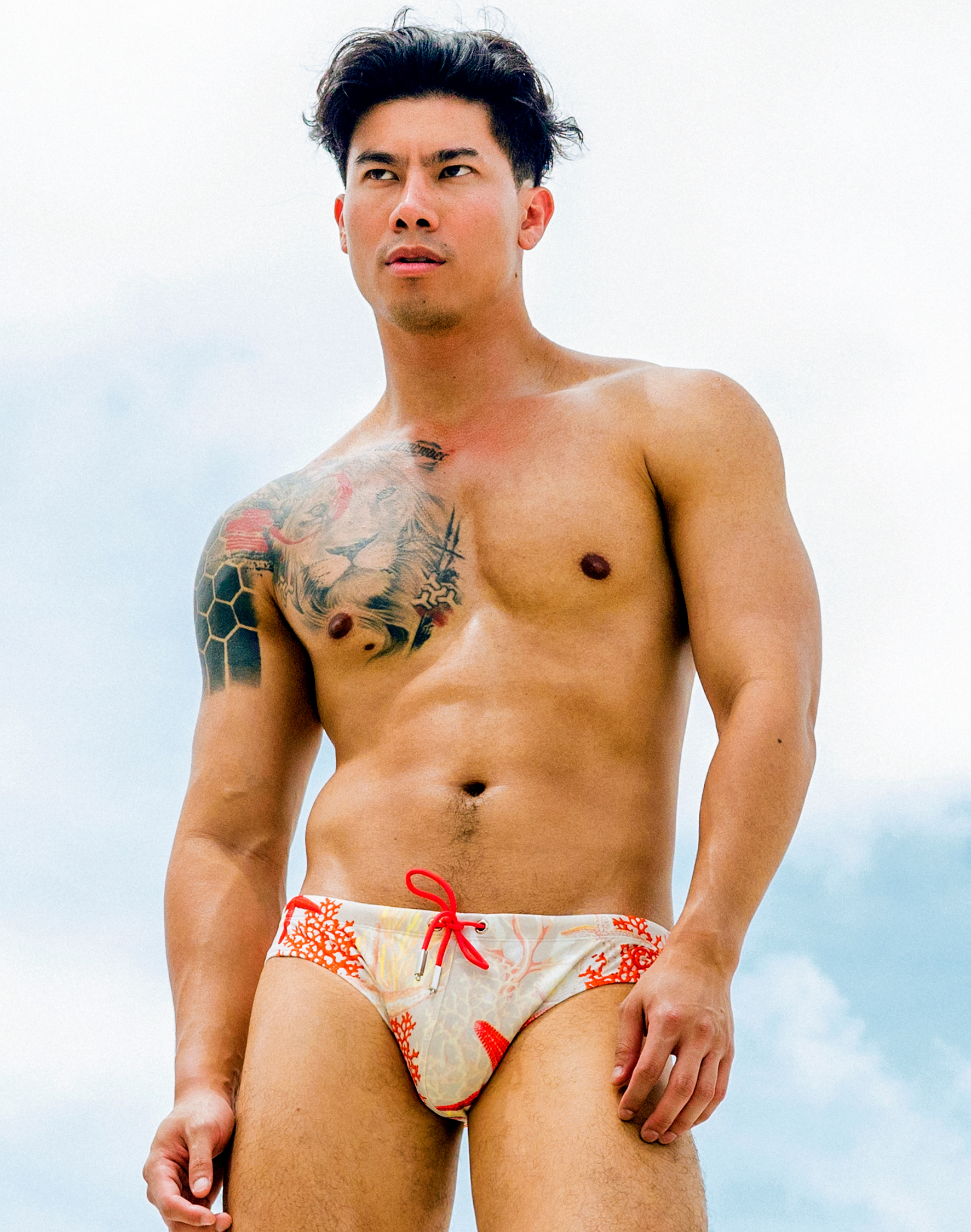 V10 Printed Swim Brief - Starscape Beige-thumbmail-14