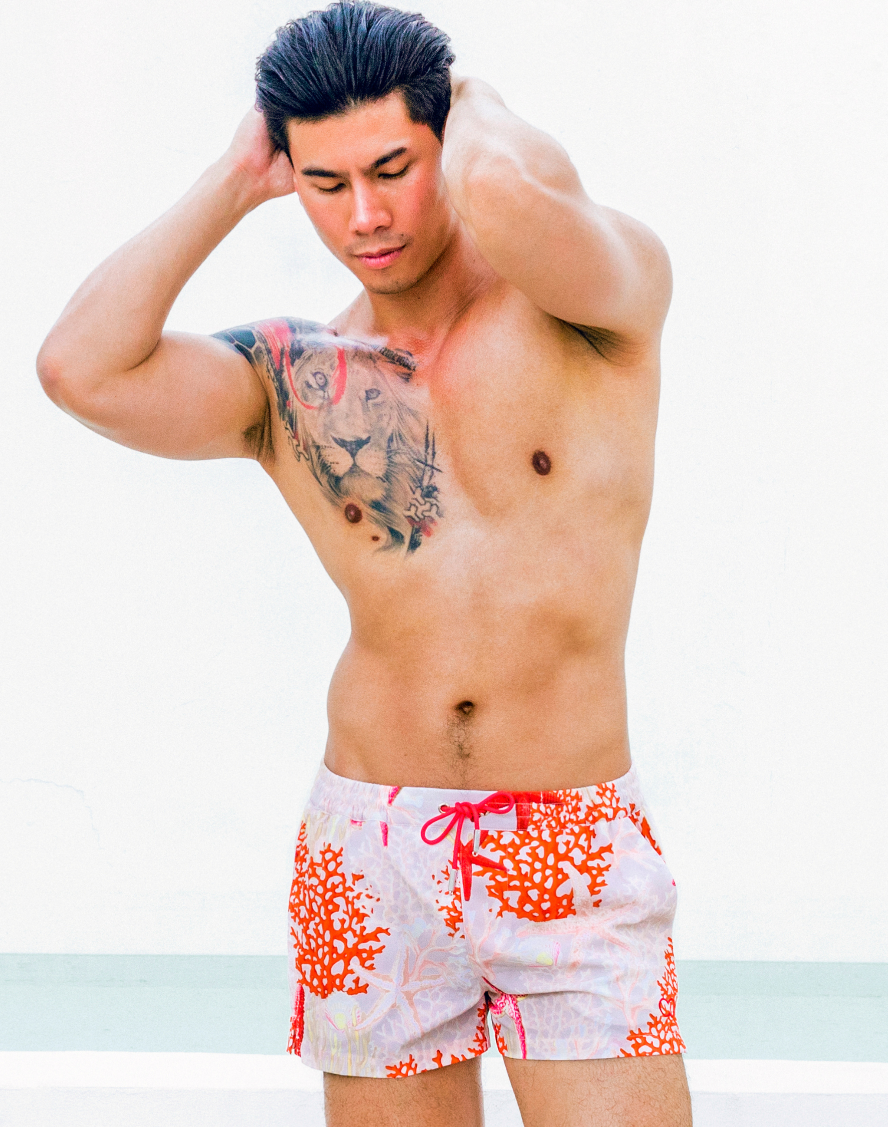Printed Bronte Shorts - Starscape Beige-thumbmail-17