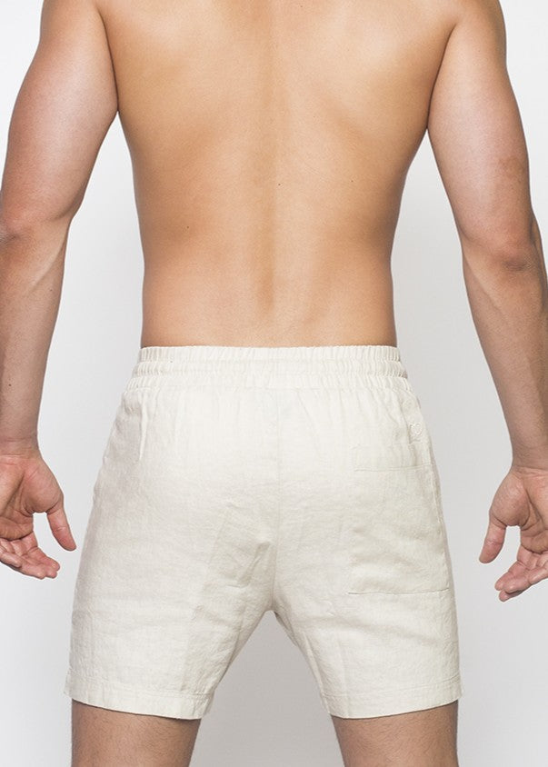 Breezy 6” Classic Linen Shorts - Beige-thumbmail-6