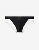 Slip de bain VB31 BLK Label - Noir et blanc