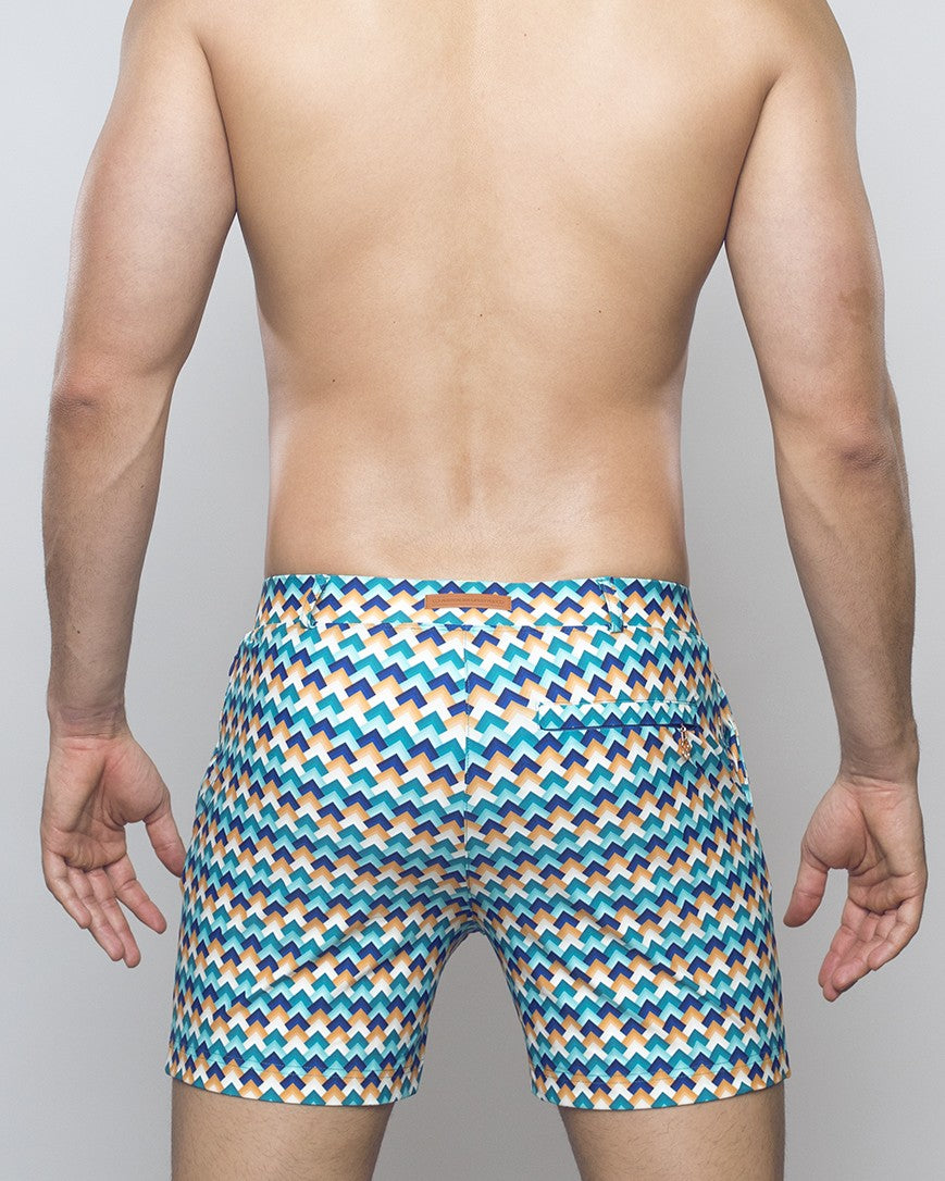 Printed Bondi Shorts - Chevy Blue-thumbmail-6