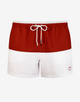 Colour-Blocked Byron Shorts - Calypso White/Terracotta