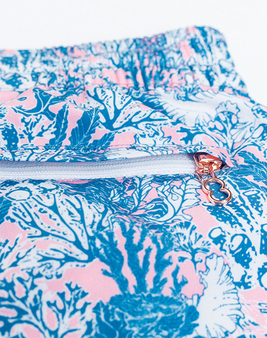 S50 Print Swim Shorts - Coral Teal