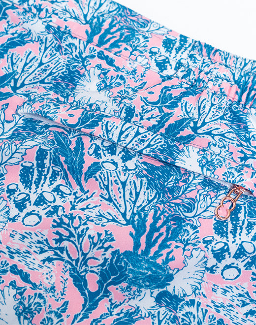 S50 Print Swim Shorts - Coral Teal