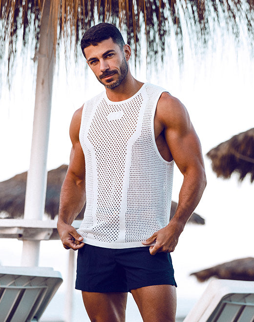 Amalfi Singlet - White-thumbmail-3