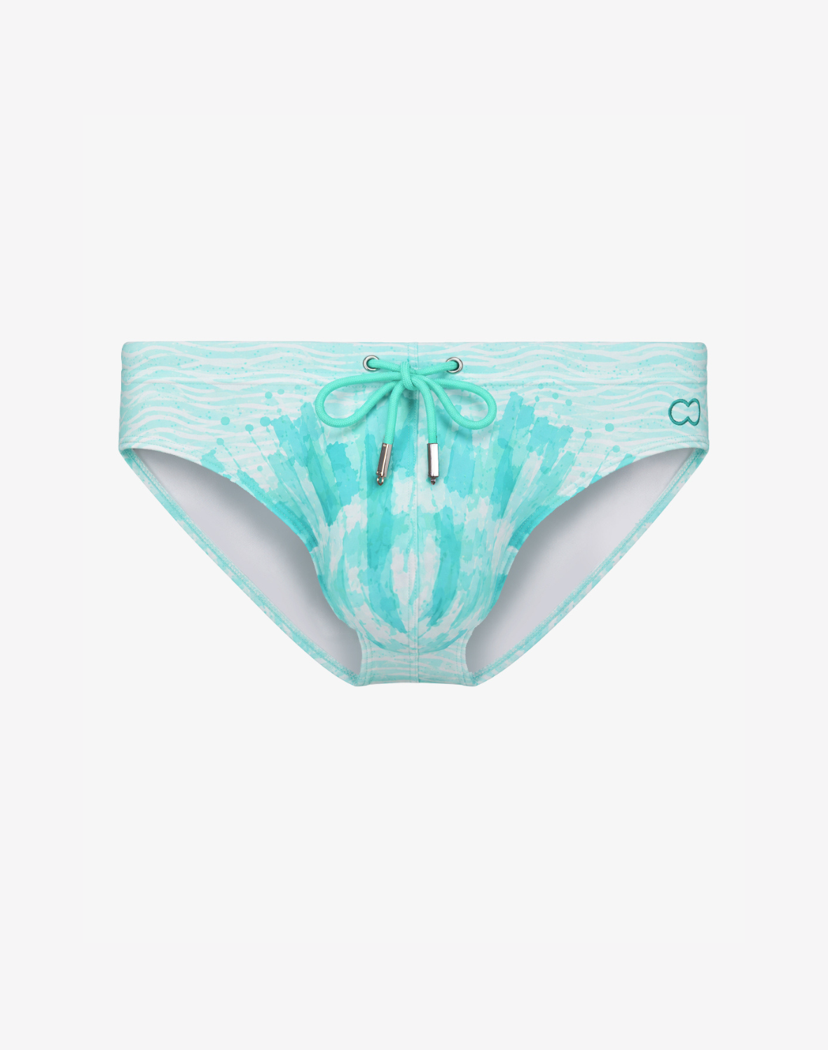 V10 Printed Swim Brief - Shellscape Mint