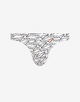V80 Printed Swim Thong - Signature White