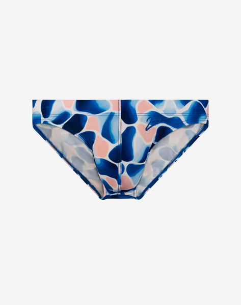 V20 Printed Swim Brief - Aqua Navy – 2EROS