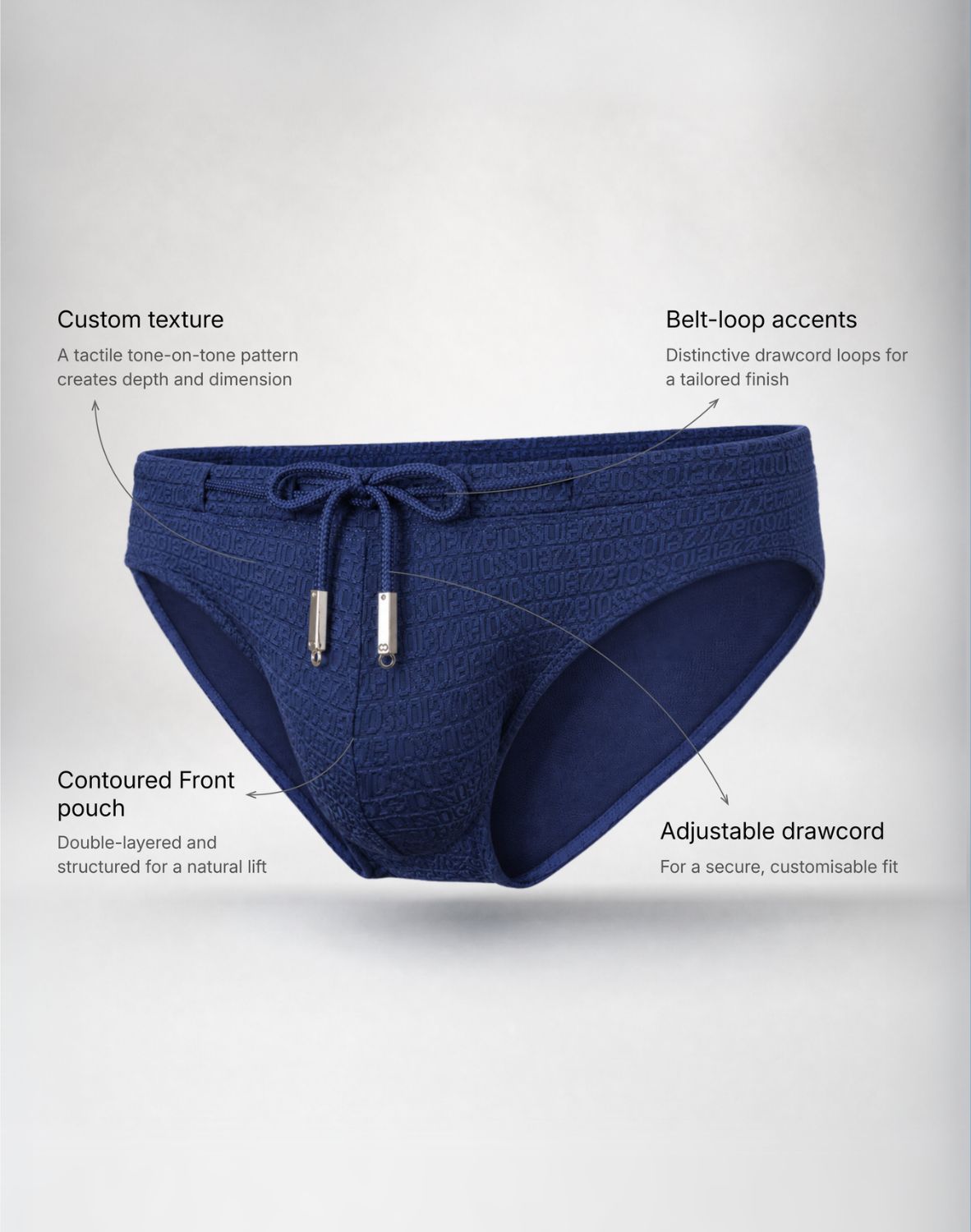 V30 Textured Swim Brief - Signet Navy Blue-thumbmail-4