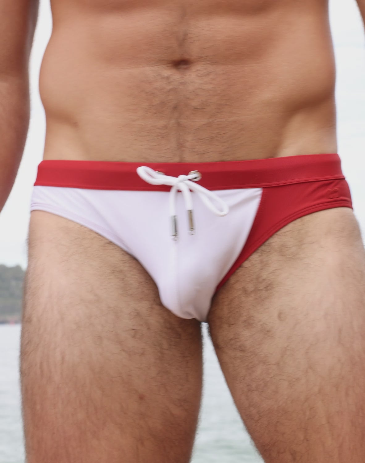 V10 Colour-Blocked Swim Brief - Calypso White/Terracotta-thumbmail-2