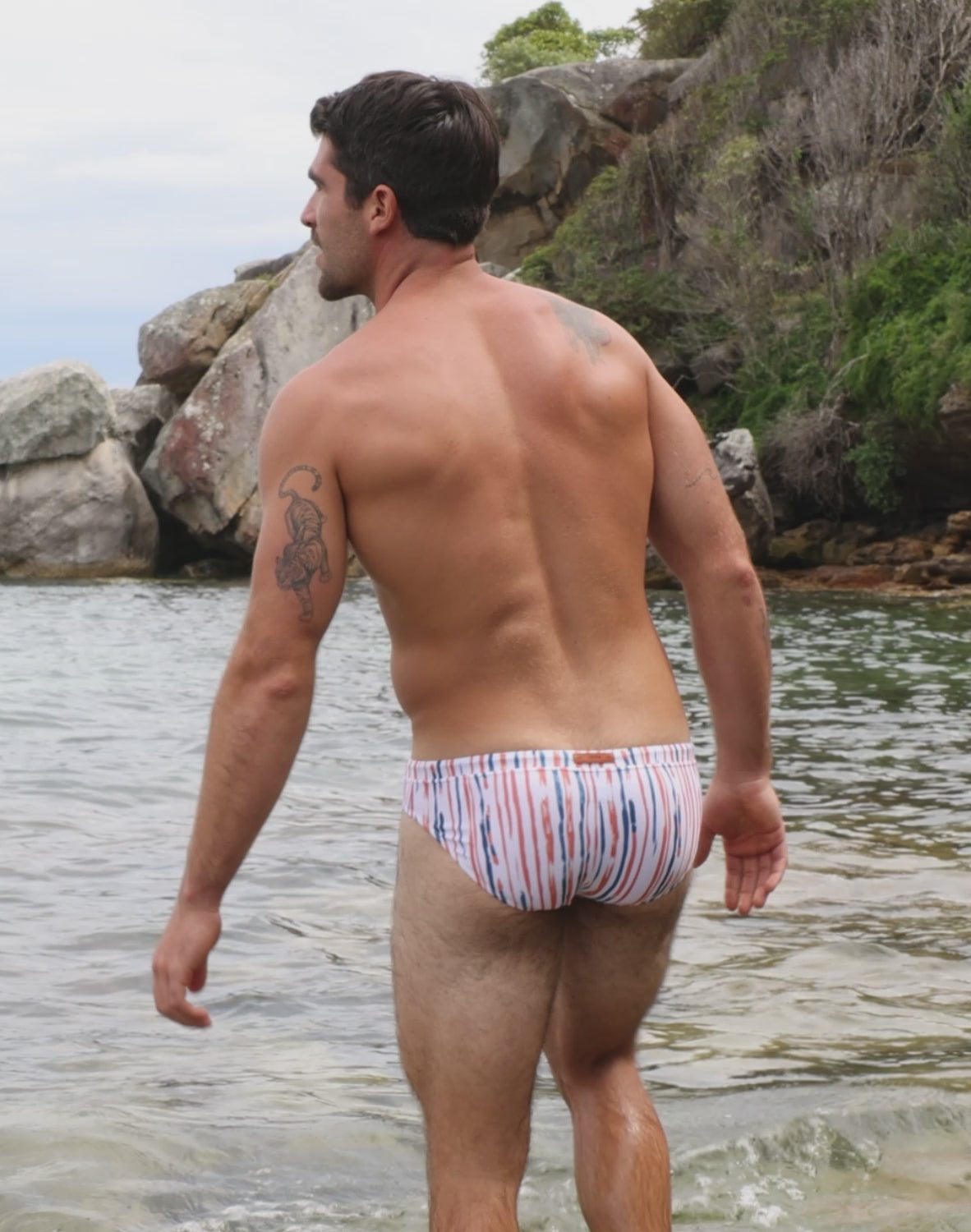 V30 Printed Swim Brief - Oceanus Red-thumbmail-2