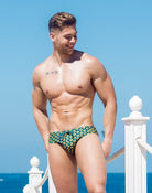 2EROS Swimwear V10 Print Swimwear - Bauhaus Gold